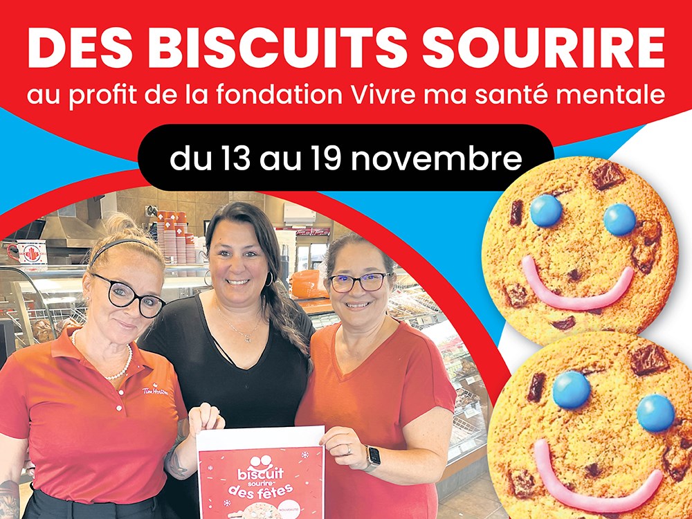 Des biscuits sourire au profit de la Fondation Vivre ma santé mentale