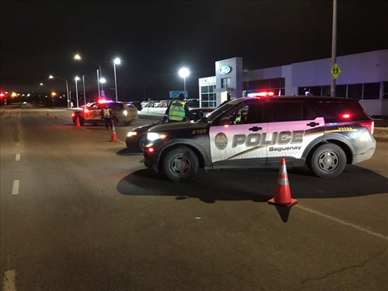 3000 conducteurs interceptés et deux arrestations à Chicoutimi