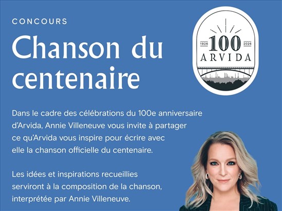 Concours lancé: “Chanson du centenaire d’Arvida”
