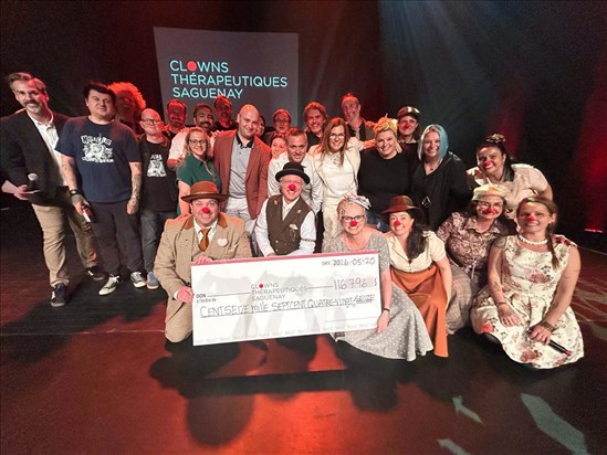 Un montant record amassé pour les Clowns thérapeutiques Saguenay