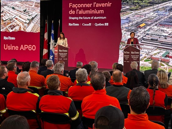 AP60 : Rio Tinto inaugure ses nouvelles cuves à Arvida