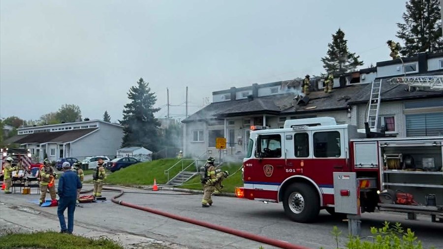 Feu sur la rue Ste-Catherine à Jonquière