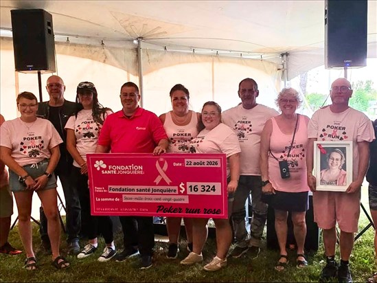 Le Poker Run Rose remet 16 324 $ pour la Fondation santé Jonquière 