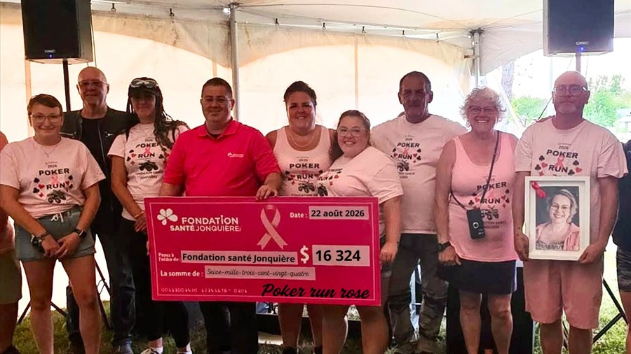 Le Poker Run Rose remet 16 324 $ pour la Fondation santé Jonquière 